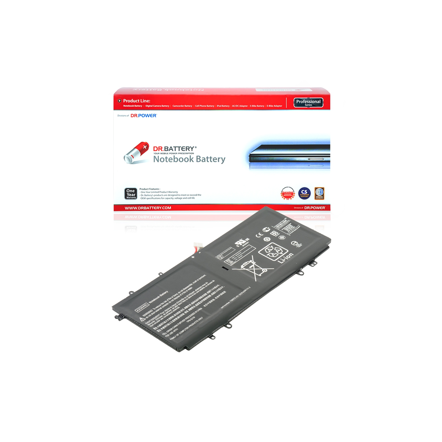 DR. BATTERIE - Remplacement pour HP Chromebook 14-q001xx / 14-q002ef / 14-q002er / 738075-421 / 738392-002 / 738392-005 [7.5V / 6750mAh / 51Wh]