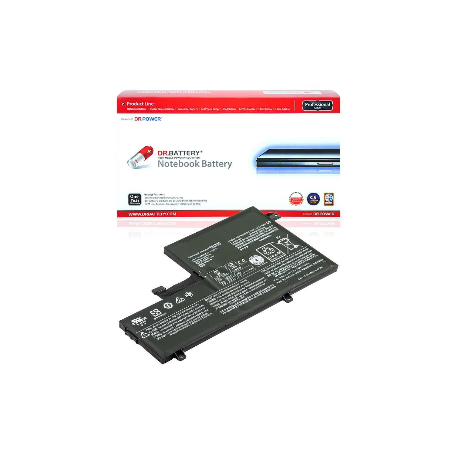 DR. BATTERY - Replacement for Lenovo IdeaPad N22 / N22-20 / N42-20 / 5B10W67340 / L15L3PB1 / L15M3PB1 / SB10W67248 [11.1V / 4050mAh / 45Wh] ***Free