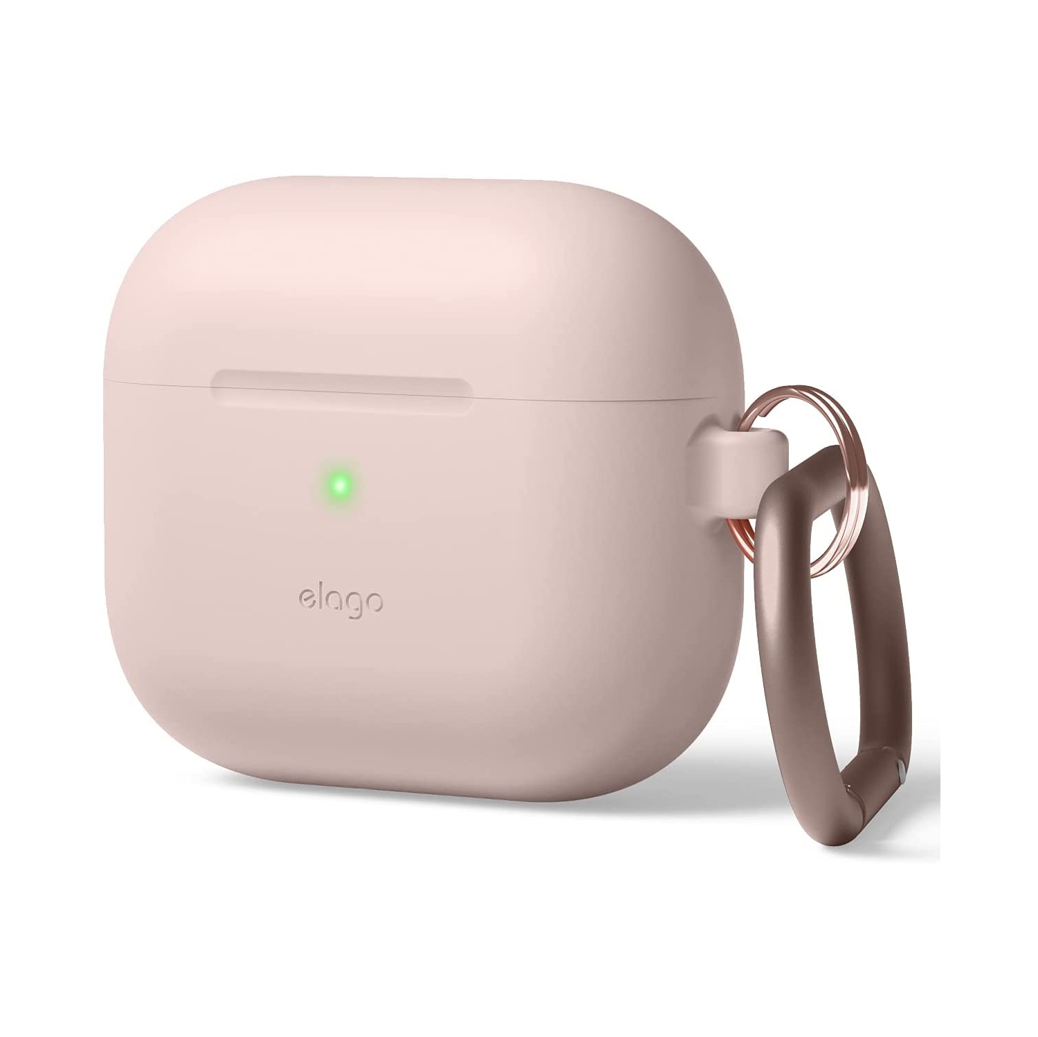 elago Silicone Case Compatible with AirPods 3 Case Cover - Carabiner Included, Supports Wireless Charging, Shock Resistant, Easily Cleaned, Full