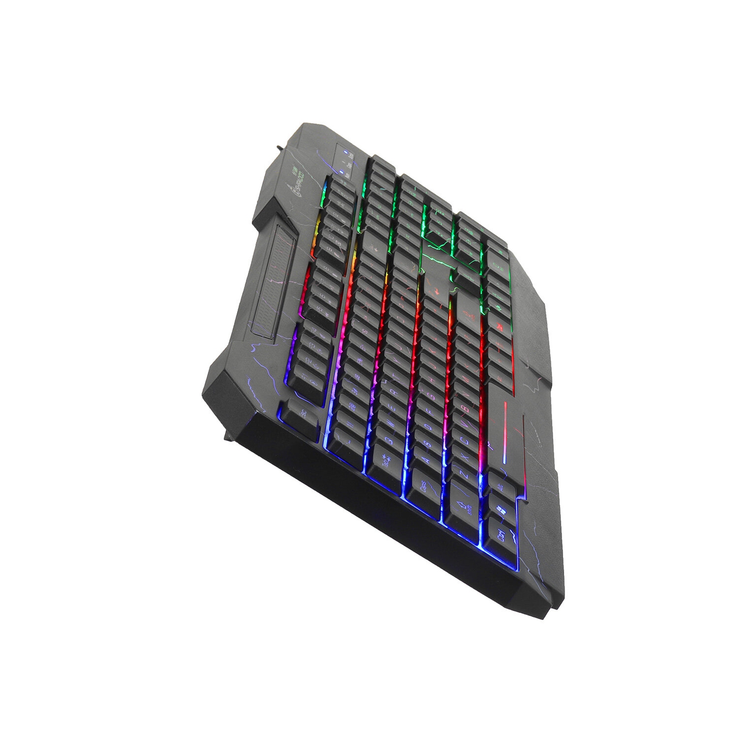 Ensemble clavier et souris de jeu D620, effet de lumière DEL arc-en-ciel, clavier et souris de jeu USB avec fil, ensemble clavier et souris à