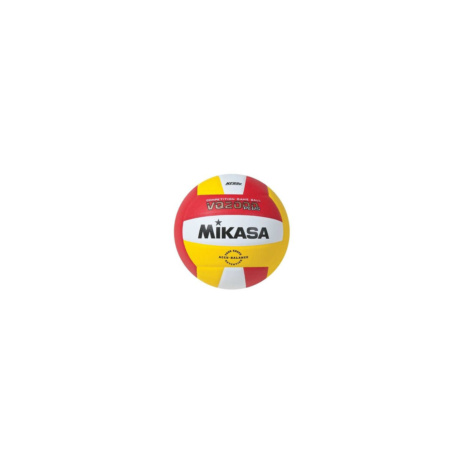 Mikasa VQ2000 Series Micro-Cell Composite Indoor Volleyball - Official Size 5, Scarlet, Yellow & White