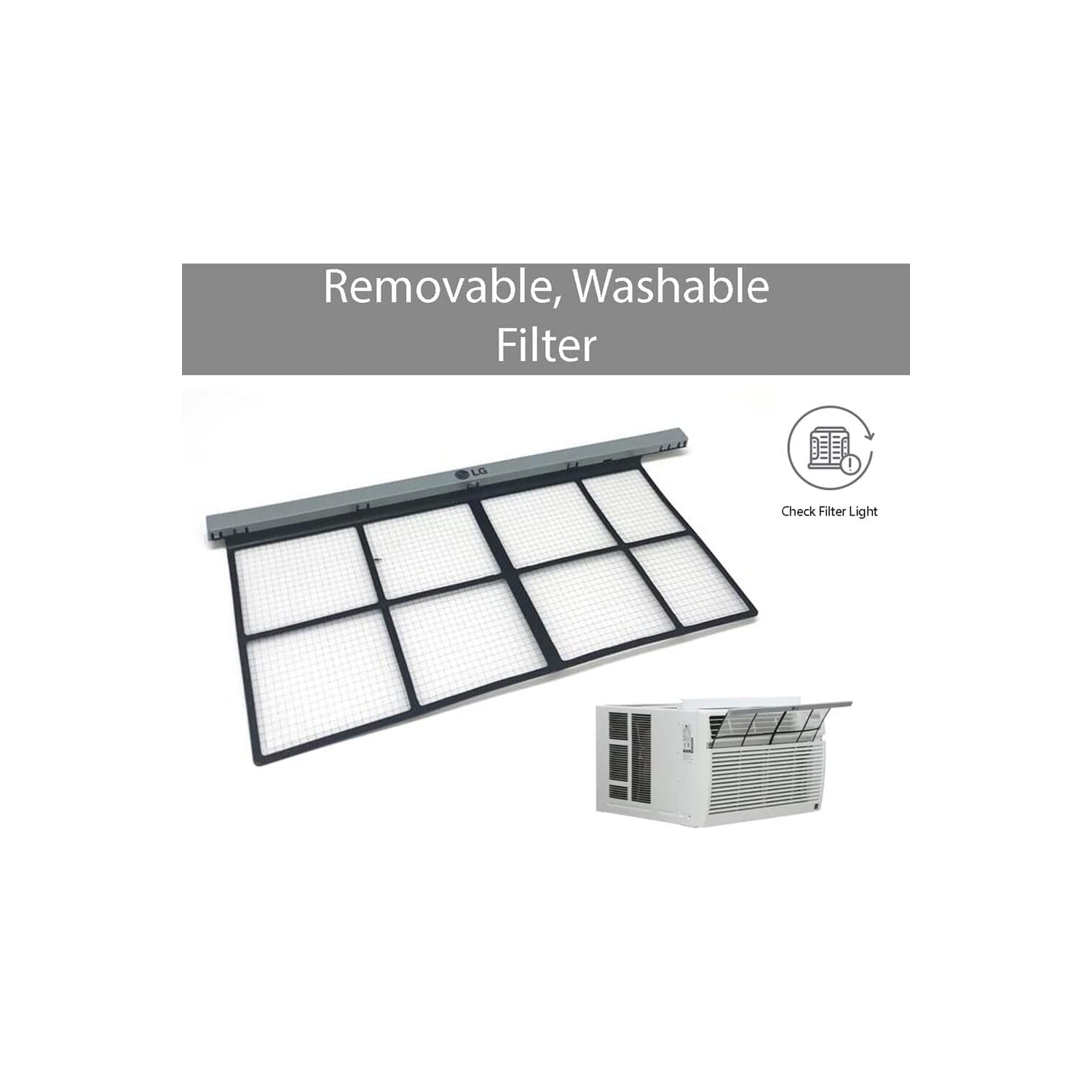 LG 24,500 BTU 230V Window-Mounted Air Conditioner with Remote Control, White