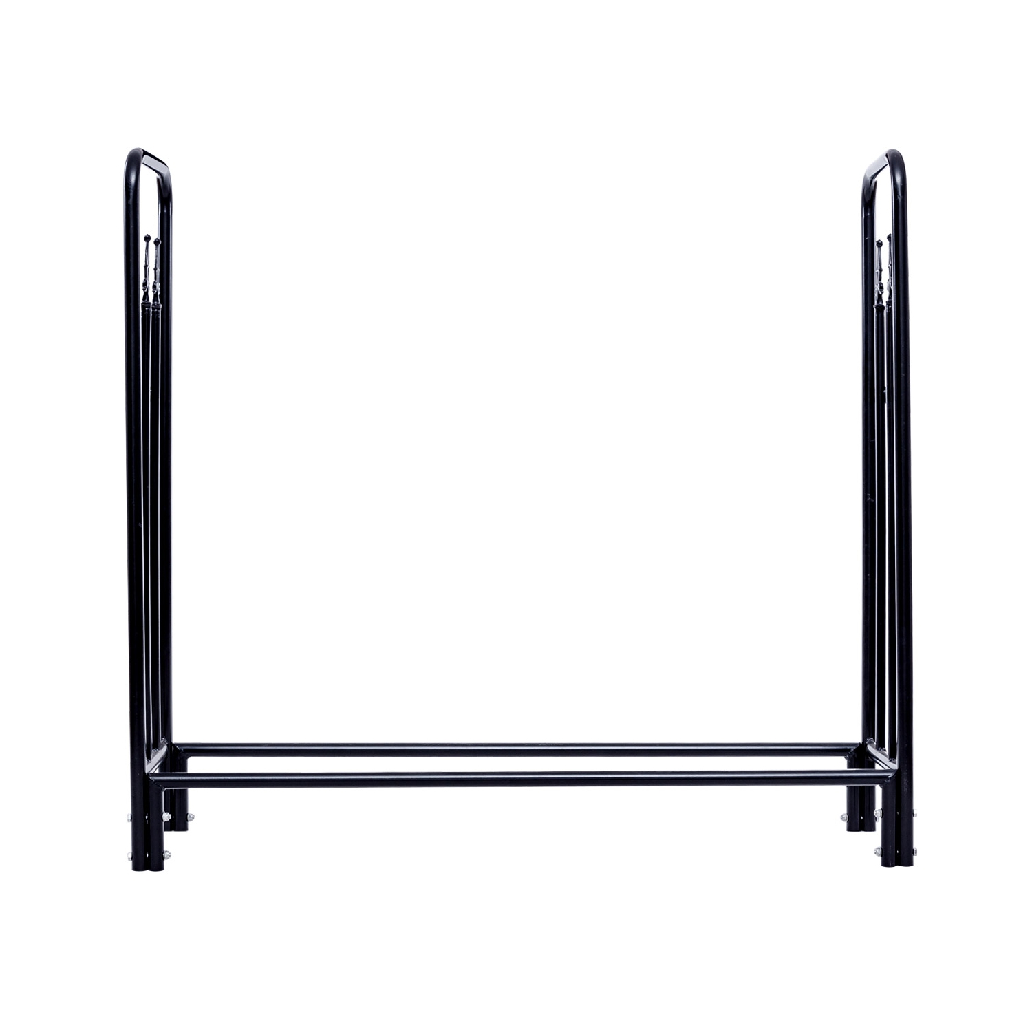 Topbuy 4 Feet Outdoor Firewood Storage Holder Heavy Duty Steel