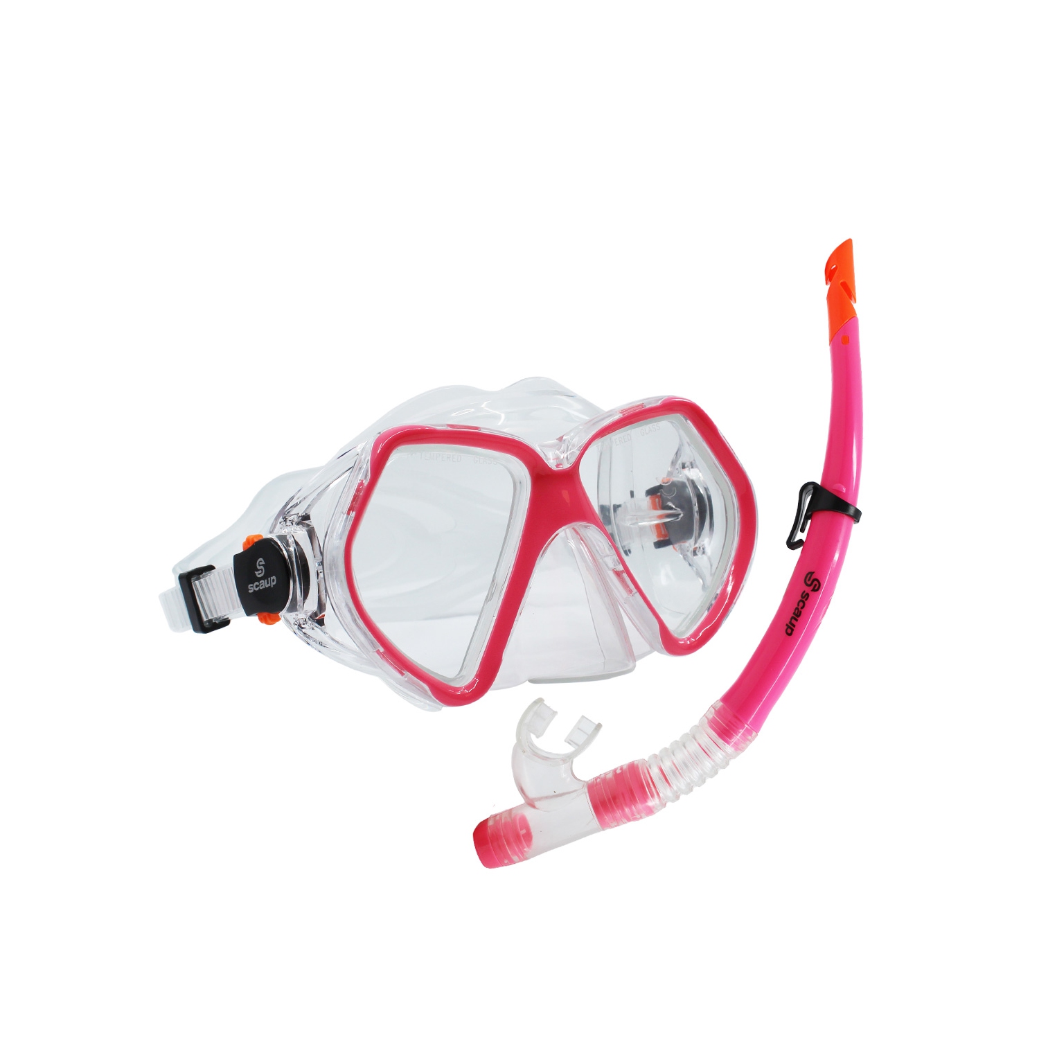 SCAUP Ensemble de Snorkeling Récréatif BAVARO - Masque de Plongée en Apnée et Tuba Dry-Top, pour Adultes