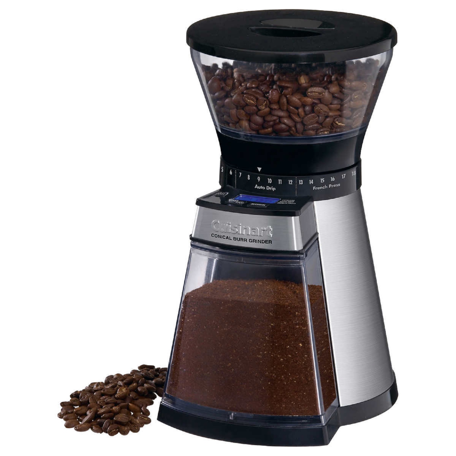 Coffee Grinder. Cuisinart Conical Burr Mill Heavy-Duty Motor Coffee Grinder Holds up to 227g of Beans Includes Scoop and Cleaning Brush