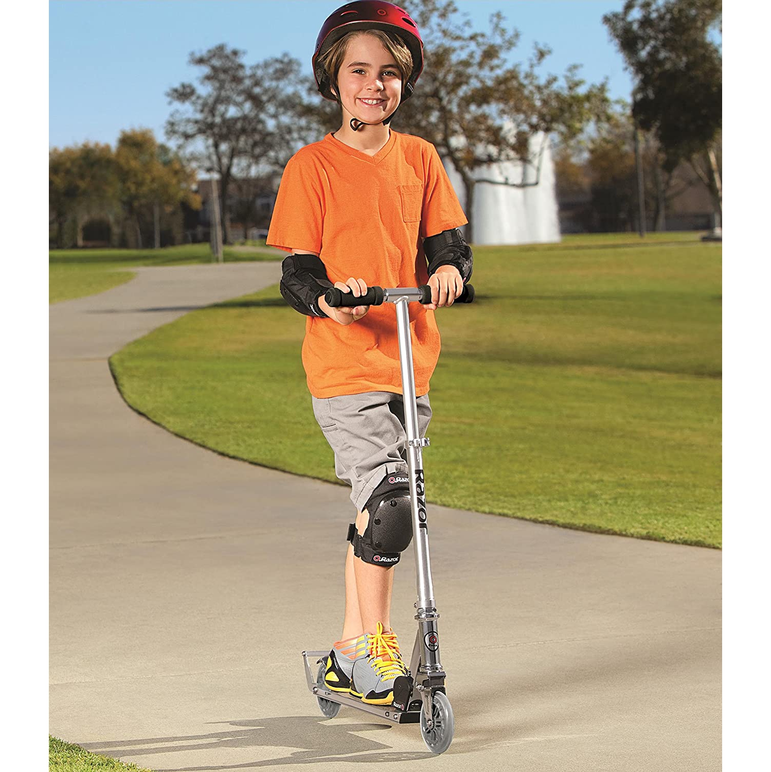 Razor A3 Clear Kick Scooter with Wheelie Bar