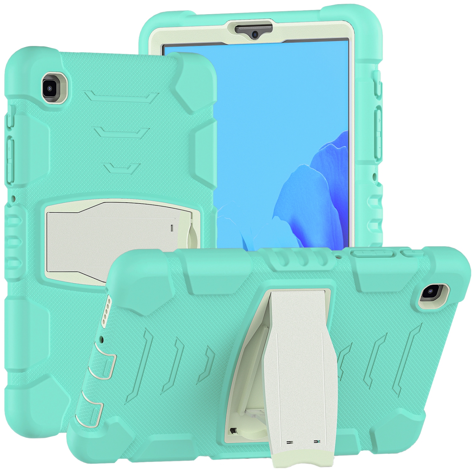 Samsung Galaxy Tab A7 Lite 8.7 inches 2021 Rugged Case with Kickstand, (Model SM-T220/225) Full Body Heavy Duty Triple Layered Shockproof, Anti Skid Protective Cover