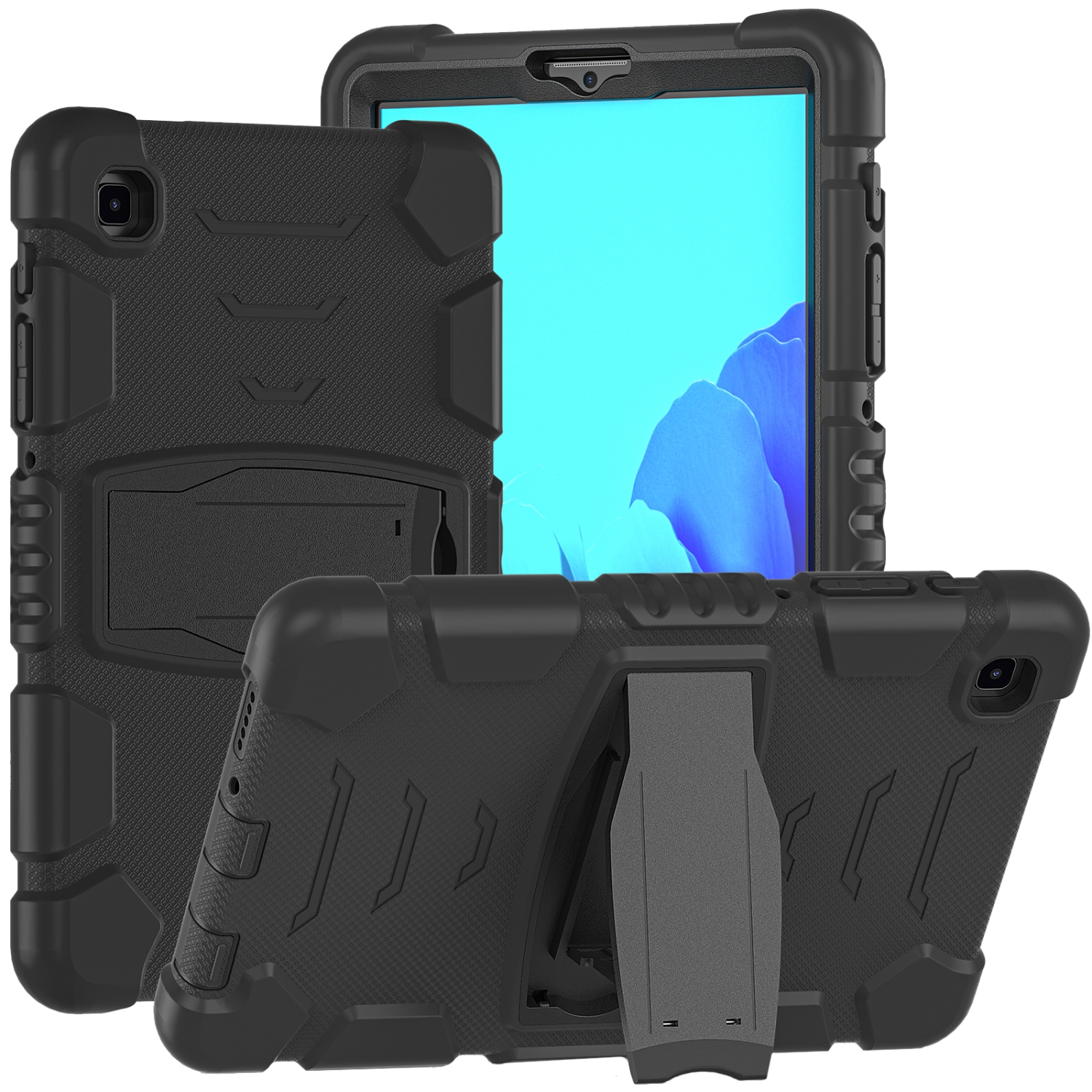 Samsung Galaxy Tab A7 Lite 8.7 inches 2021 Rugged Case with Kickstand, (Model SM-T220/225) Full Body Heavy Duty Triple Layered Shockproof, Anti Skid Protective Cover