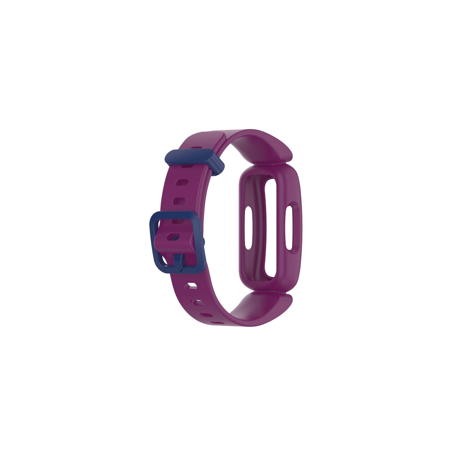 StrapsCo Soft Silicone Rubber Watch Band Strap for Fitbit Ace 3 - Purple & Blue