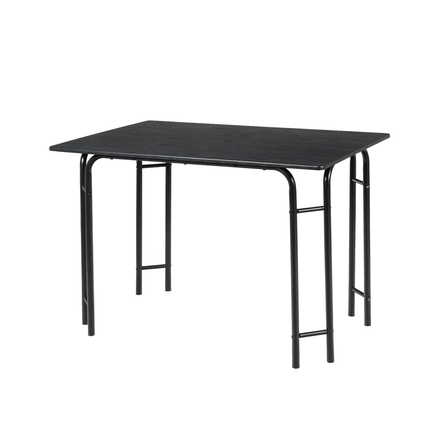 Topbuy 5 Pieces Dining Table and Chair Set Metal Frame Wooden Tabletop