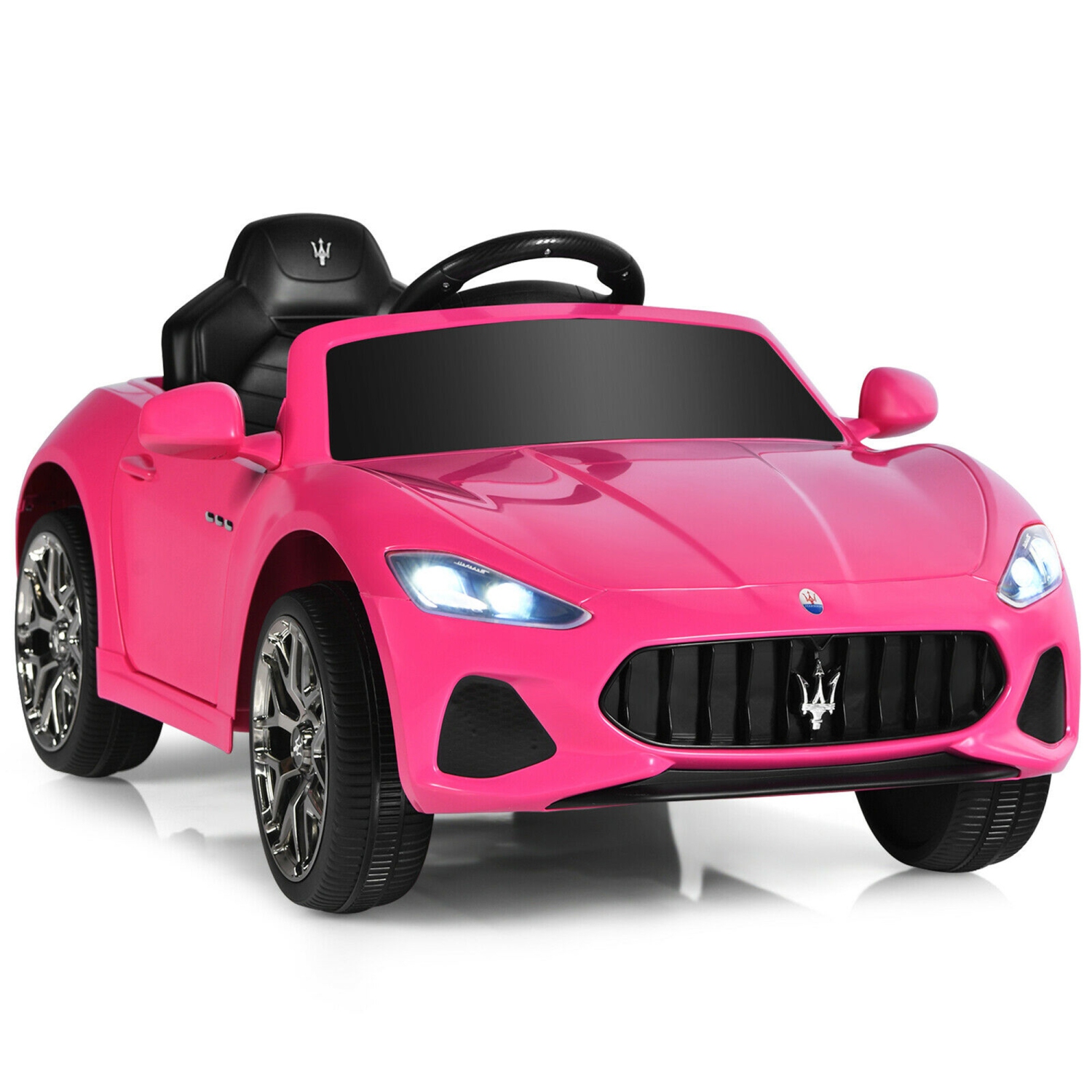 Gymax Voiture électrique pour enfants 12V – Agréée MASERATI GRANCABRIO