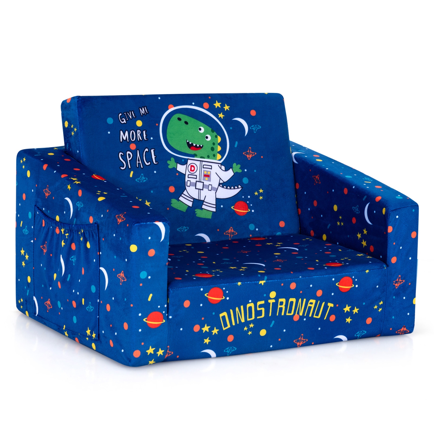 Gymax Kids 2 in 1 Convertible Sofa Children Flip-out Chair Lounger Couch Sleeper