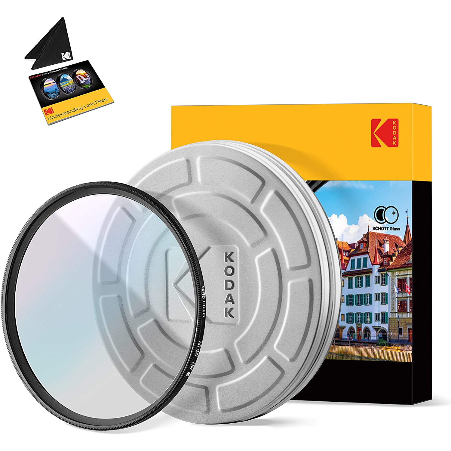 Filtre UV KODAK 37&nbsp;mm avec verre Schott allemand, revêtement à 18 couches, améliore la clarté et protège, noir