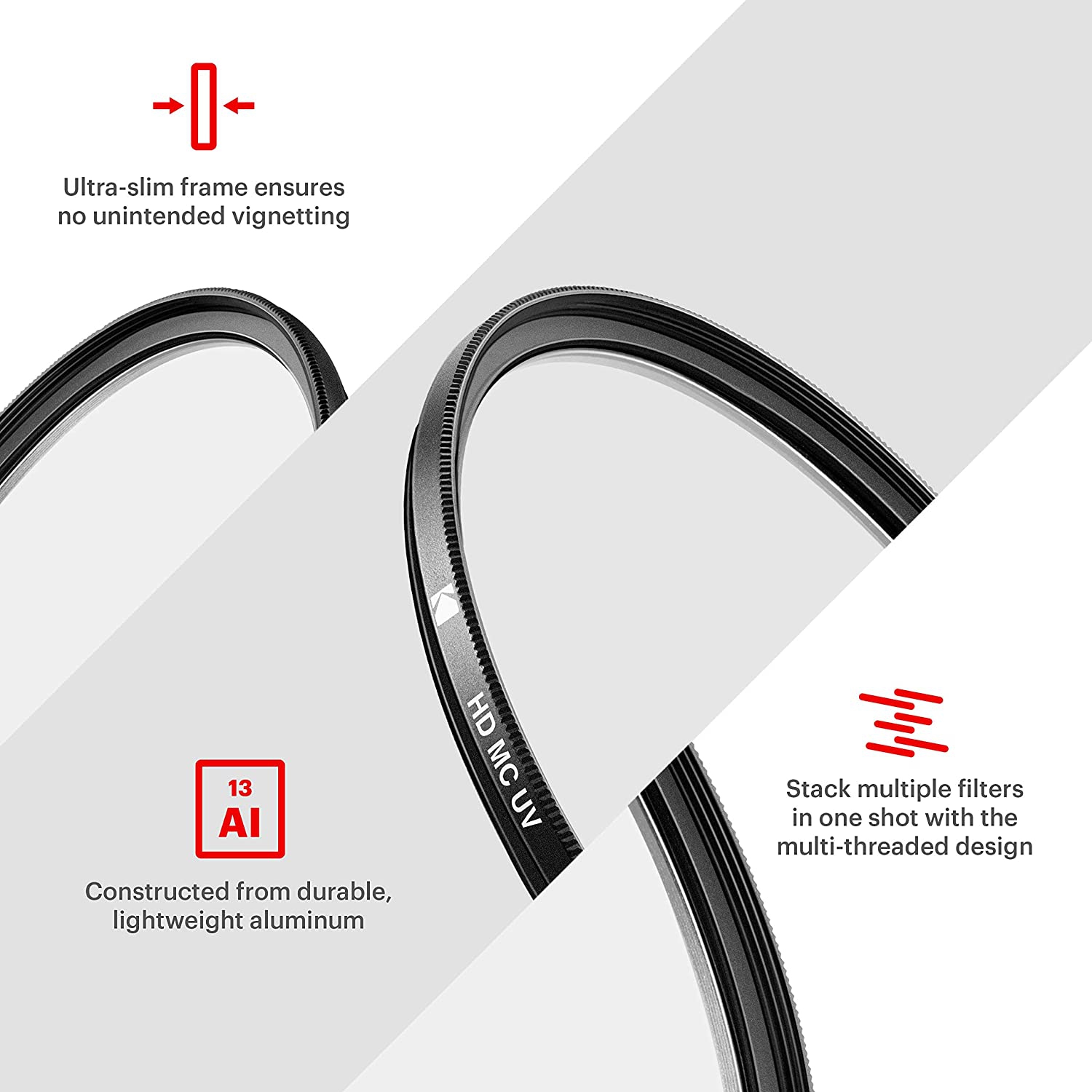 Filtre UV KODAK 37&nbsp;mm avec verre Schott allemand, revêtement à 18 couches, améliore la clarté et protège, noir