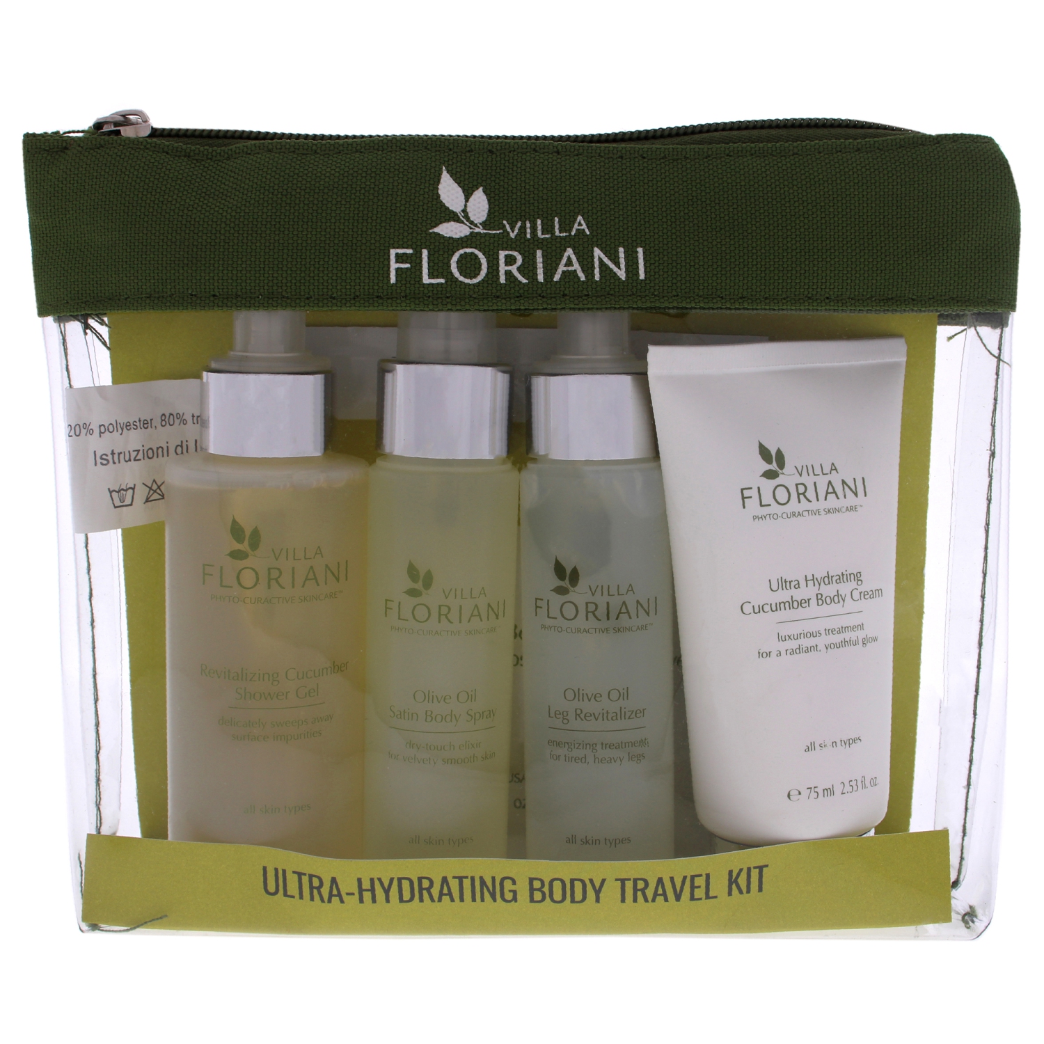 Ultra-Hydrating Body Travel Kit by Villa Floriani for Unisex - 5 Pc
