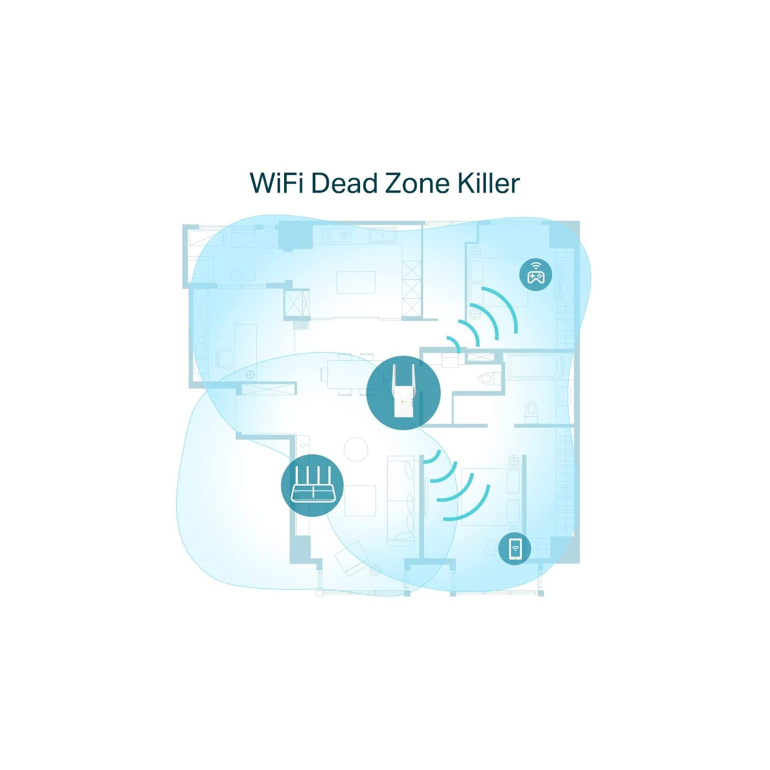 TP-Link AX1800 WiFi 6 Range Extender RE605X - Covers up to 1,500 Sq.ft and 30 Devices, Up to 1800Mbps, Dual Band WiFi Repeater with Gigabit Port,