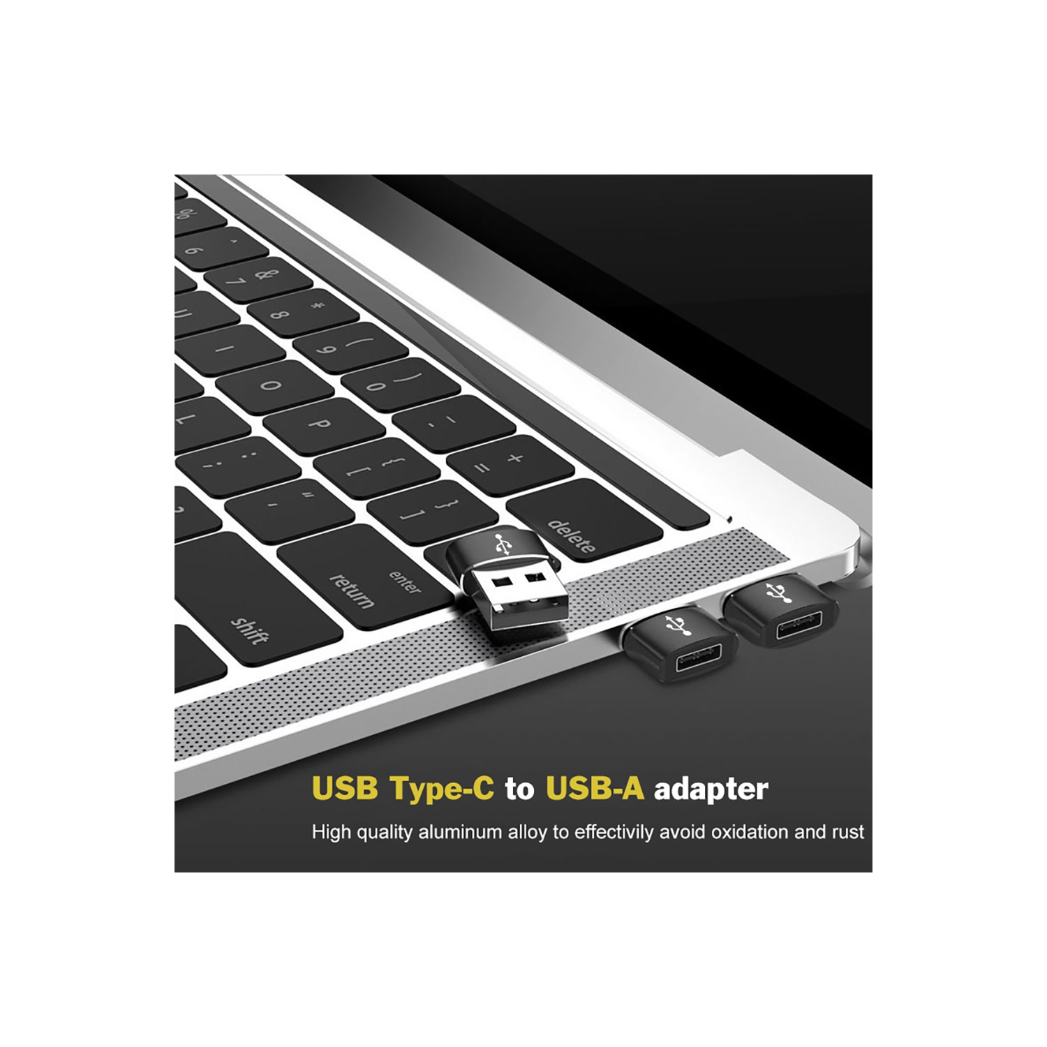 Adaptateur USB C femelle vers USB mâle, adaptateur de câble de chargeur USB Type-C vers USB-A pour iMac, MacBook, iPhone, Airpods, iPad Air