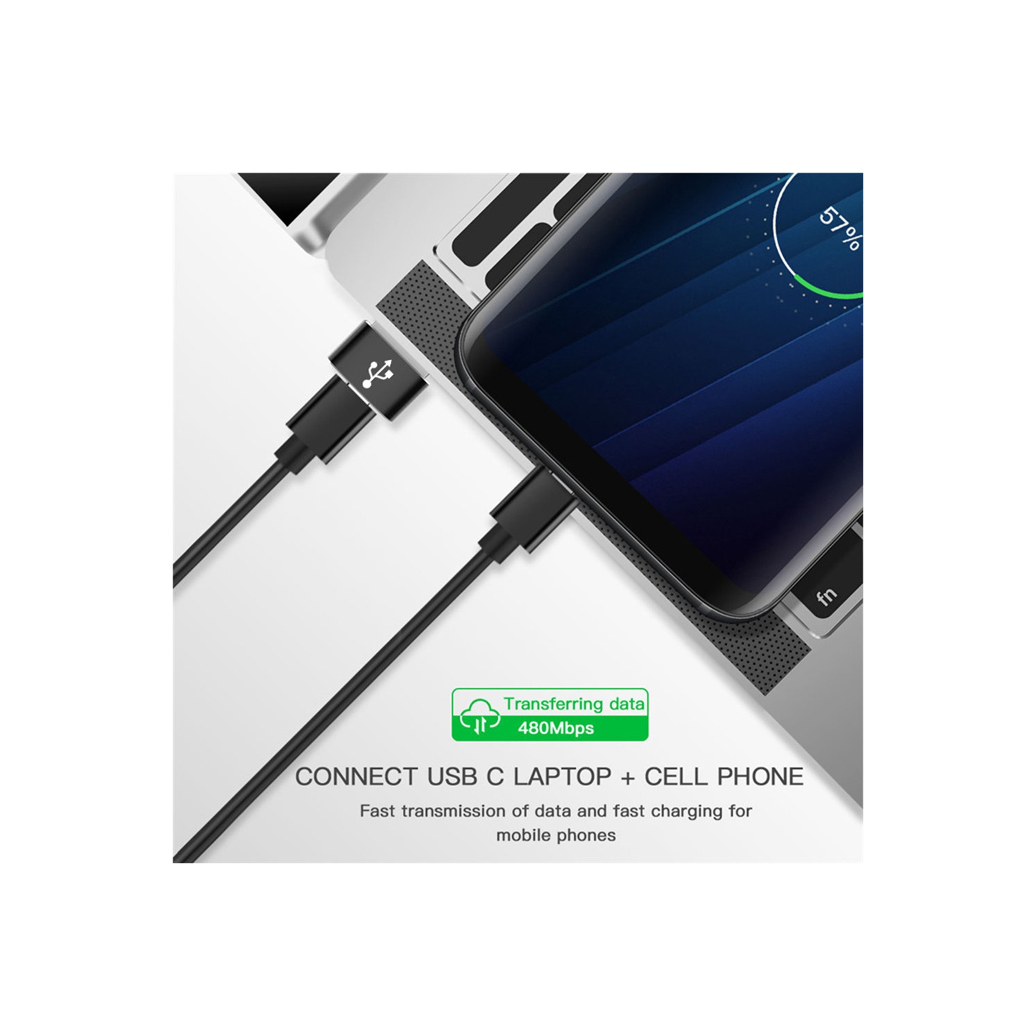 Adaptateur USB C femelle vers USB mâle, adaptateur de câble de chargeur USB Type-C vers USB-A pour iMac, MacBook, iPhone, Airpods, iPad Air