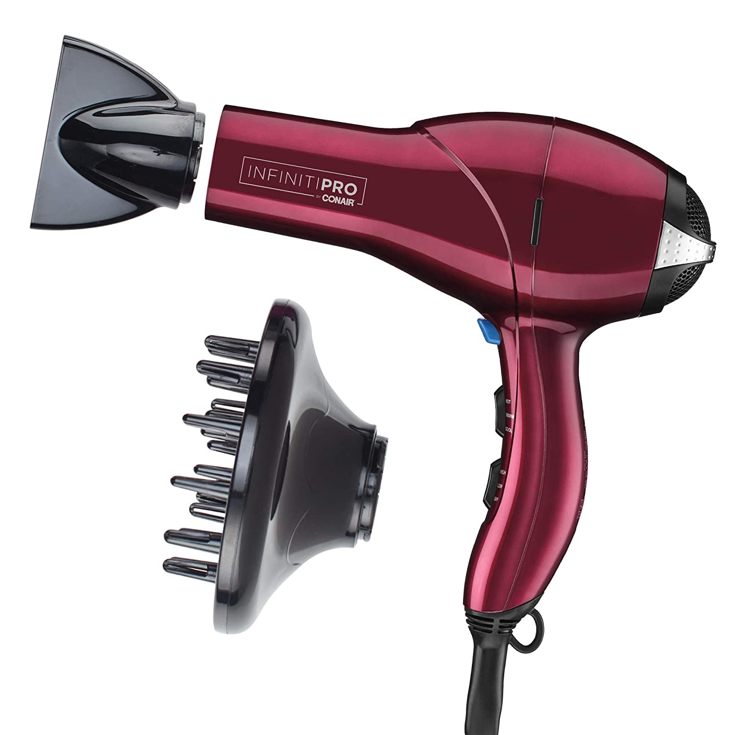 INFINITIPRO BY CONAIR 1875 Watt Salon Performance AC Motor Styling Tool/Hair Dryer, Burgundy