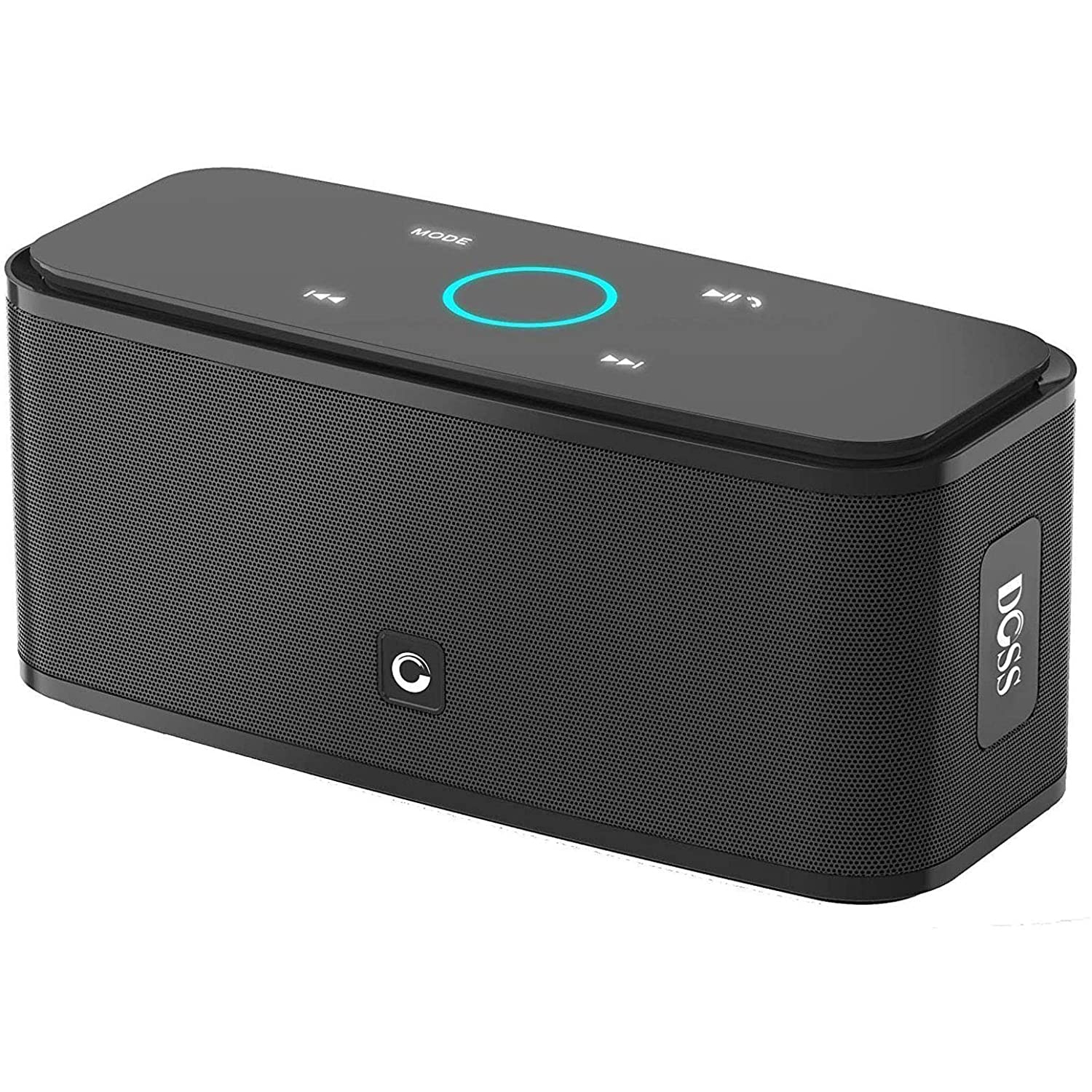 DOSS SoundBox Touch Portable Wireless Bluetooth Speakers with 12W HD Sound and Bass, IPX5 Waterproof, 20H Playtime - Black - Open Box