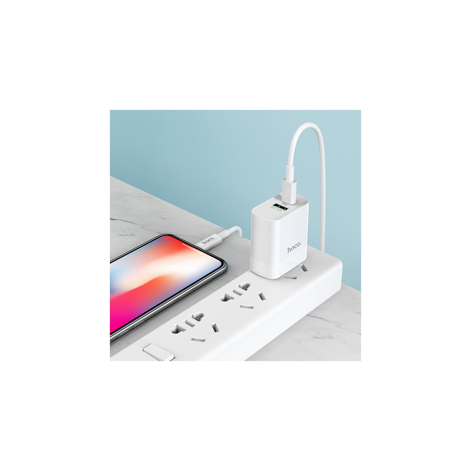 20W Type Dual Port Fast Charger Power Adapter & Lightning to Type-C Cable for iPhone 14 Pro Max / iPhone 14 Pro / iPhone 13 Pro Max/ iPhone 15