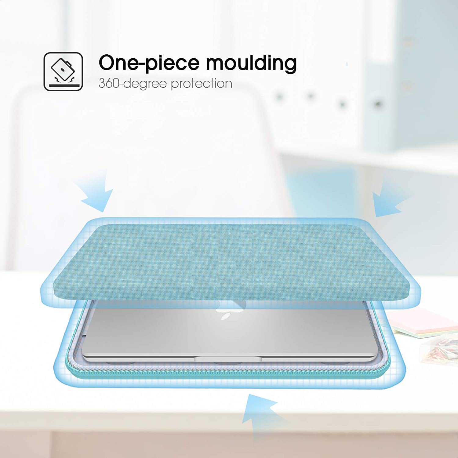 Smatree – Étui rigide amélioré pour MacBook de 13 po, compatible avec Air et Pro, A2338 M1, bleu