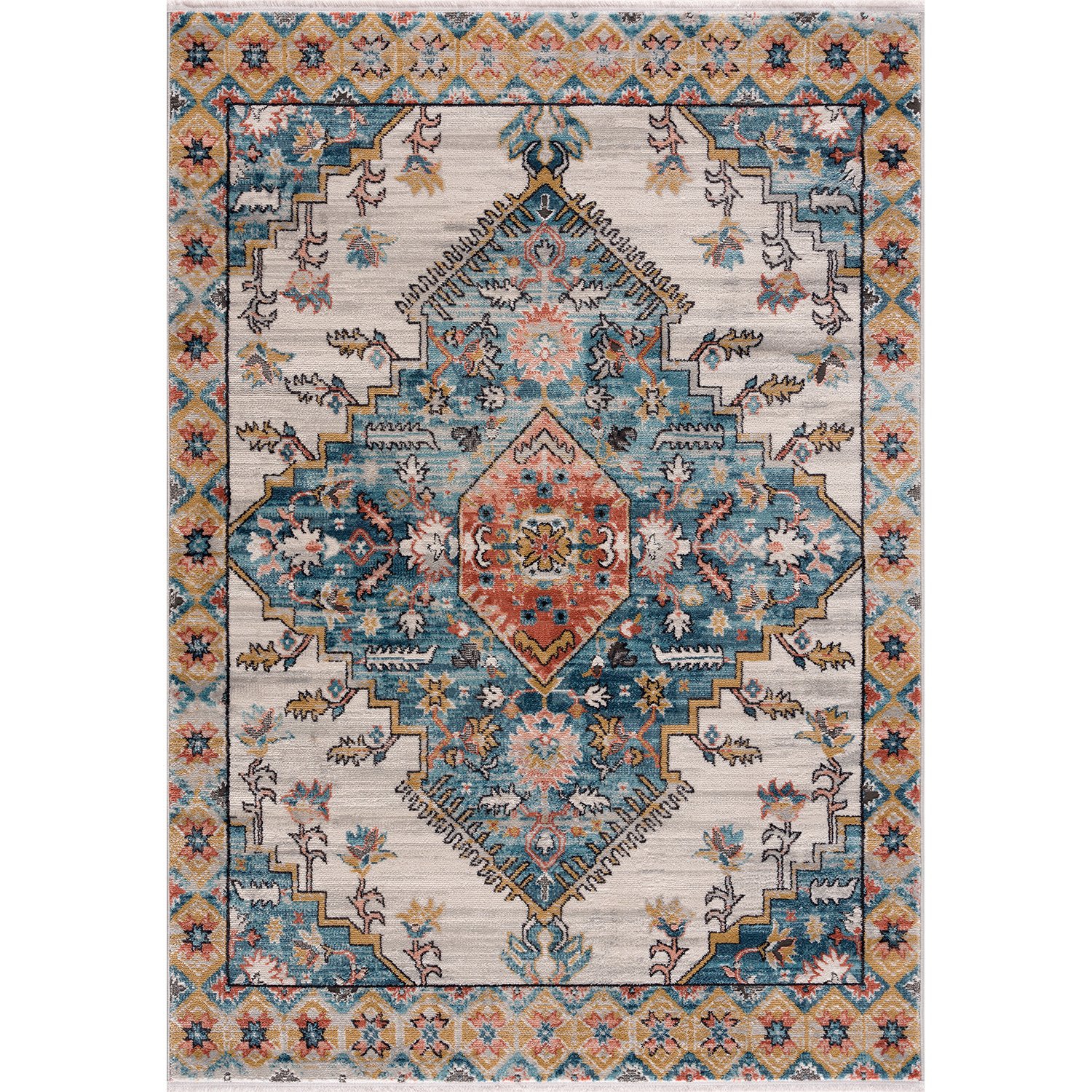 La Dole Rugs Or Gris Ivoire Abstrait Marbre Bordé Moderne Rustique Motif Tapis Pour Salon Chambre Couloir Tapis 5'3" X 7'3"