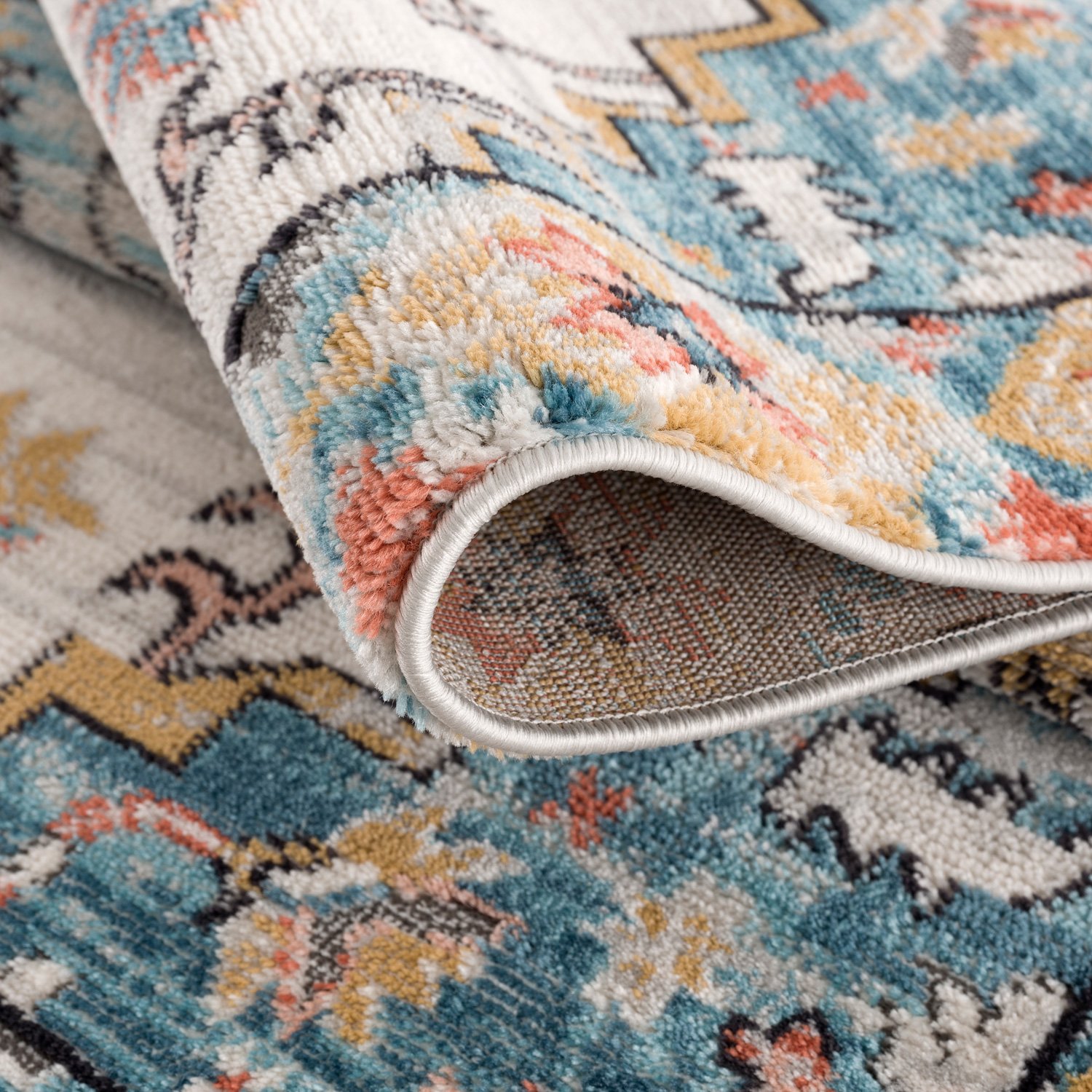 La Dole Rugs Or Gris Ivoire Abstrait Marbre Bordé Moderne Rustique Motif Tapis Pour Salon Chambre Couloir Tapis 5'3" X 7'3"