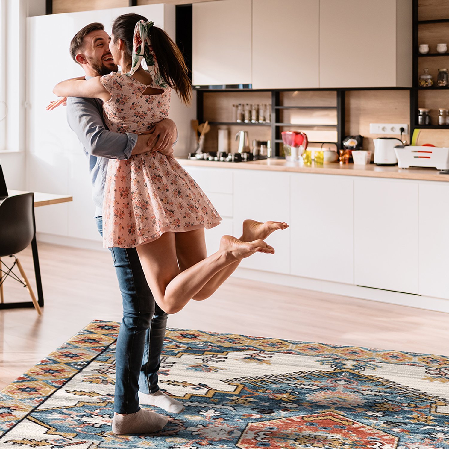 La Dole Rugs Or Gris Ivoire Abstrait Marbre Bordé Moderne Rustique Motif Tapis Pour Salon Chambre Couloir Tapis 5'3" X 7'3"