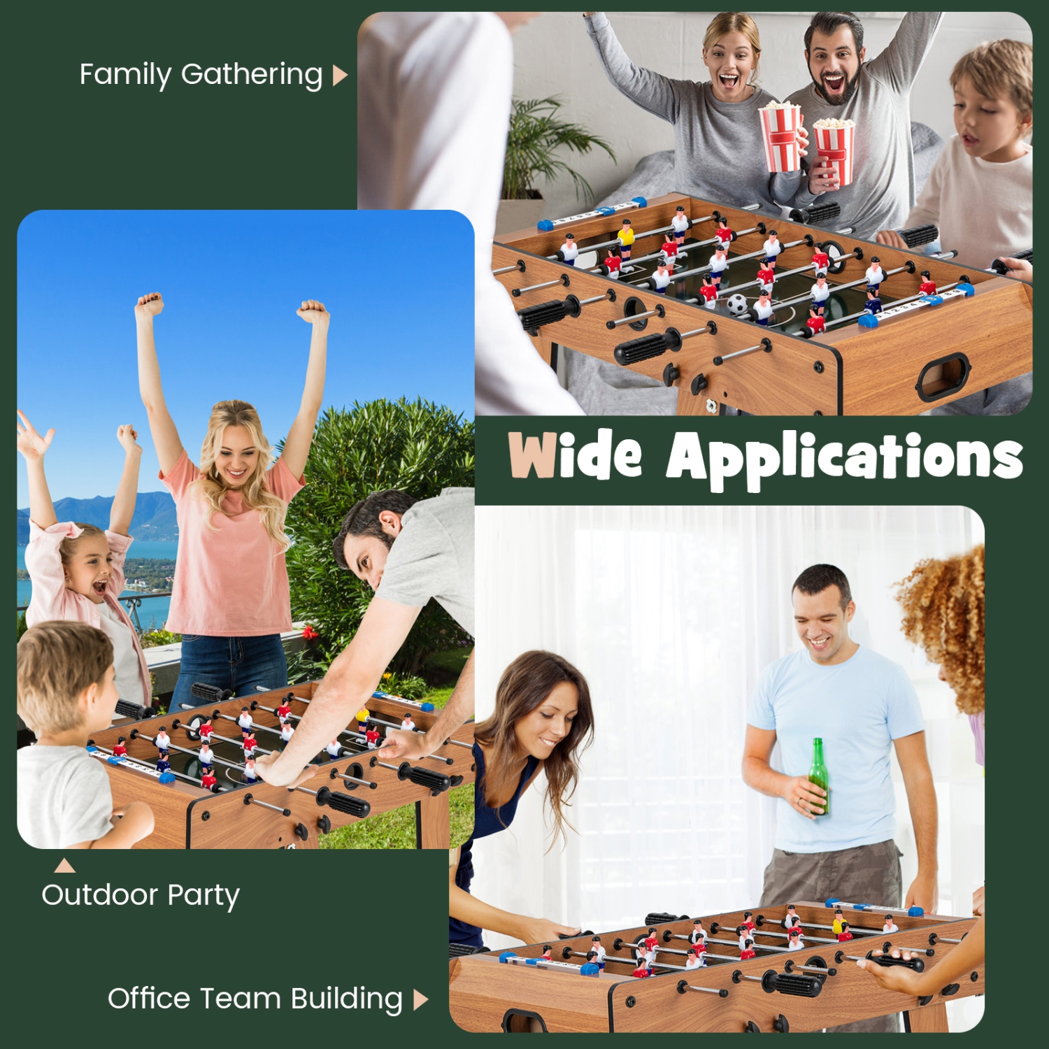 Jeu de soccer de table pliable de 27 po de TopBuy cadeau de Noël football sportif intérieur