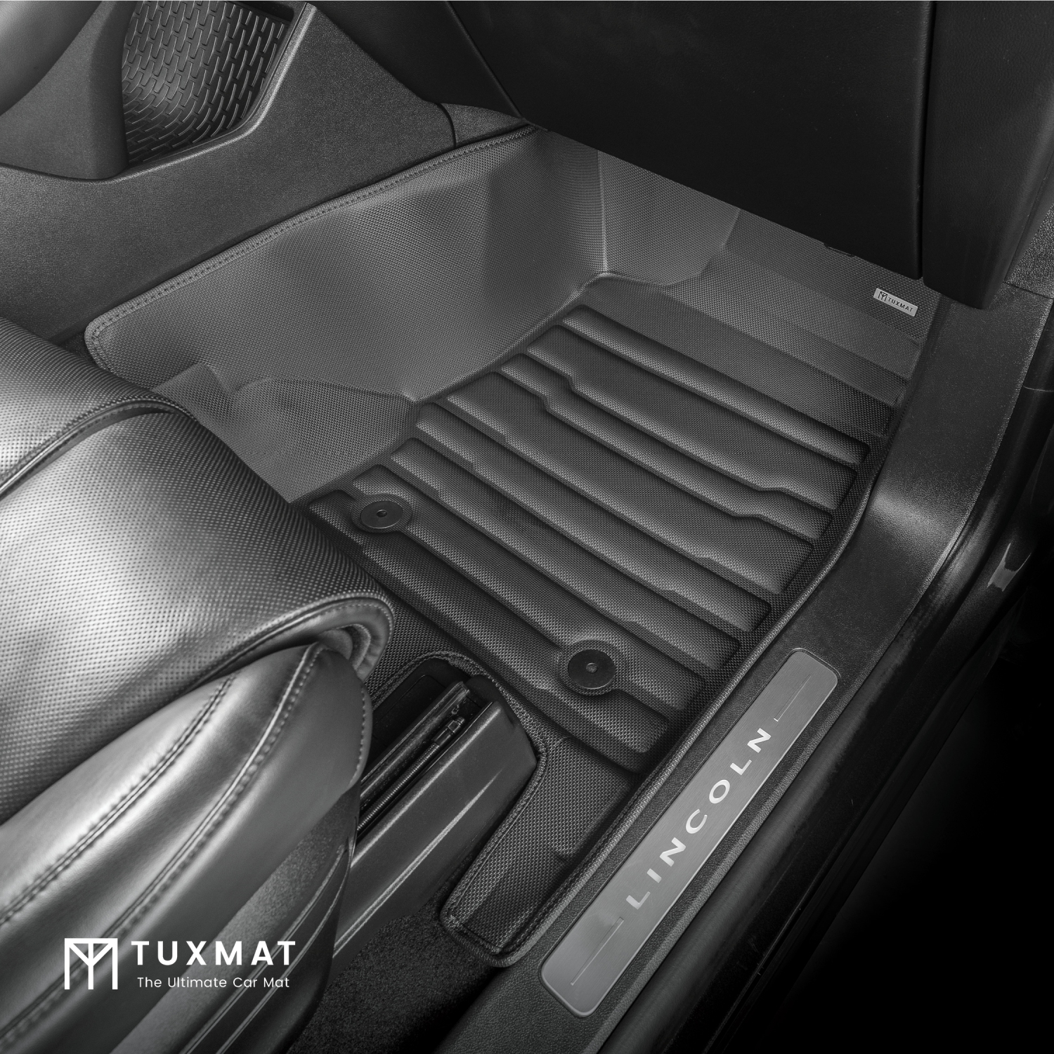 TuxMat - For Lincoln Aviator 6-Seater 2020-2026 Models - Custom Car Mats - Maximum Coverage, All Weather, Laser Measured - This Full Set Includes