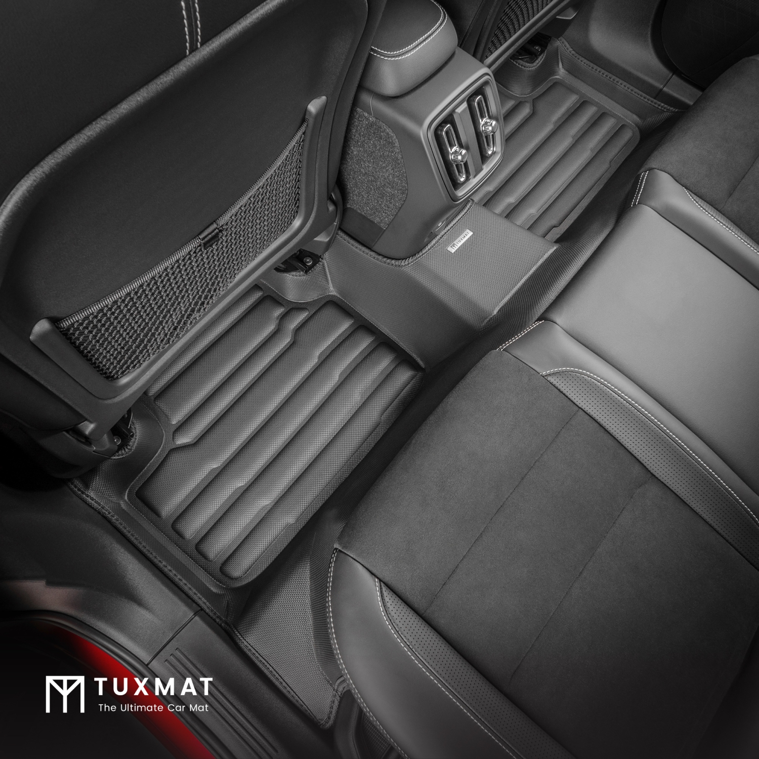 TuxMat - Pour les modèles Volvo XC40 Recharge 2021-2024 - Tapis de voiture personnalisés - Couverture maximale, toutes saisons, mesurée au laser -