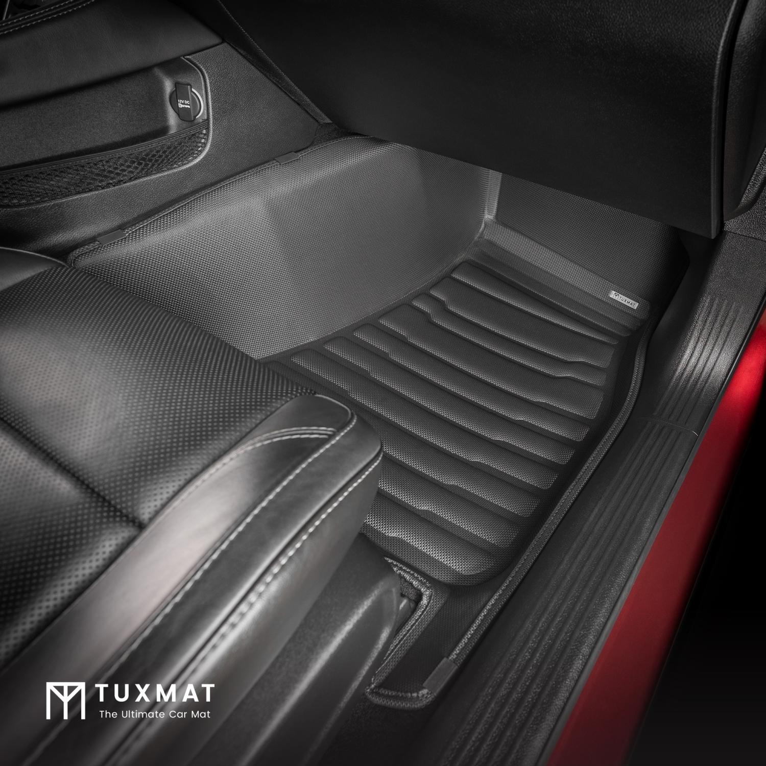 TuxMat - For Dodge Challenger RWD 2015-2023 Models - Custom Car Mats - Maximum Coverage, All Weather, Laser Measured - This Full Set Includes 1st and