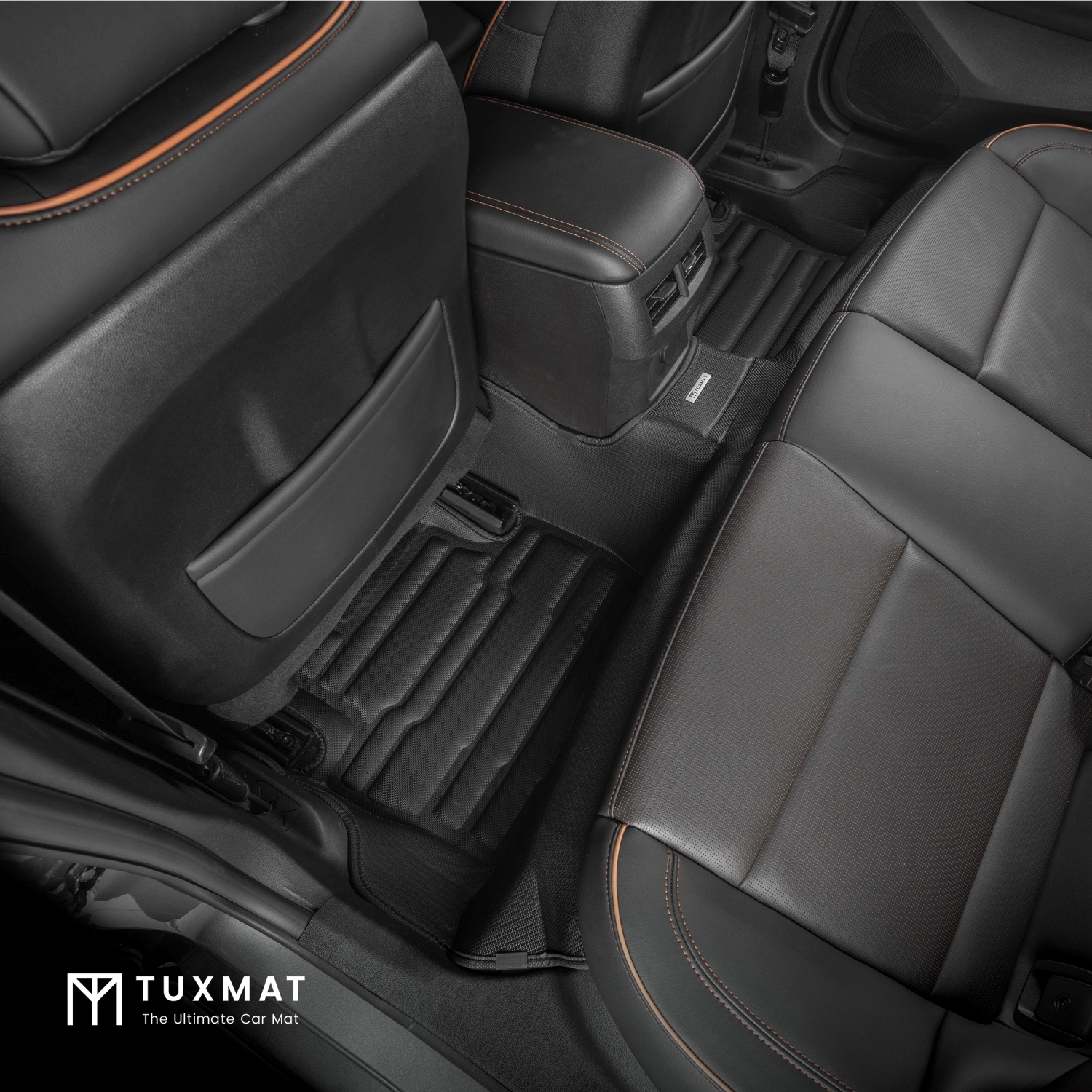 TuxMat - For Cadillac CT4 2020-2026 Models - Custom Car Mats - Maximum Coverage, All Weather, Laser Measured - This Full Set Includes 1st and 2nd Rows