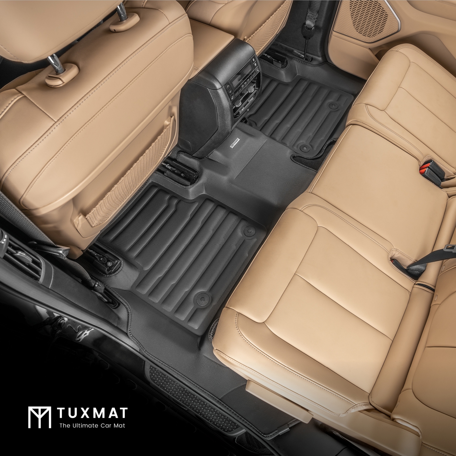 TuxMat - For Jeep Grand Cherokee L 7-Seater 2021-2026 Models - Custom Car Mats - Maximum Coverage, All Weather, Laser Measured - This Full Set