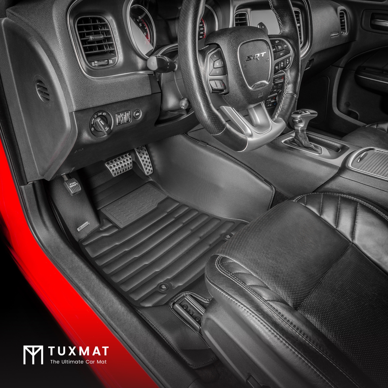 TuxMat - For Chrysler 300 RWD 2011-2023 Models - Custom Car Mats - Maximum Coverage, All Weather, Laser Measured - This Full Set Includes 1st and 2nd