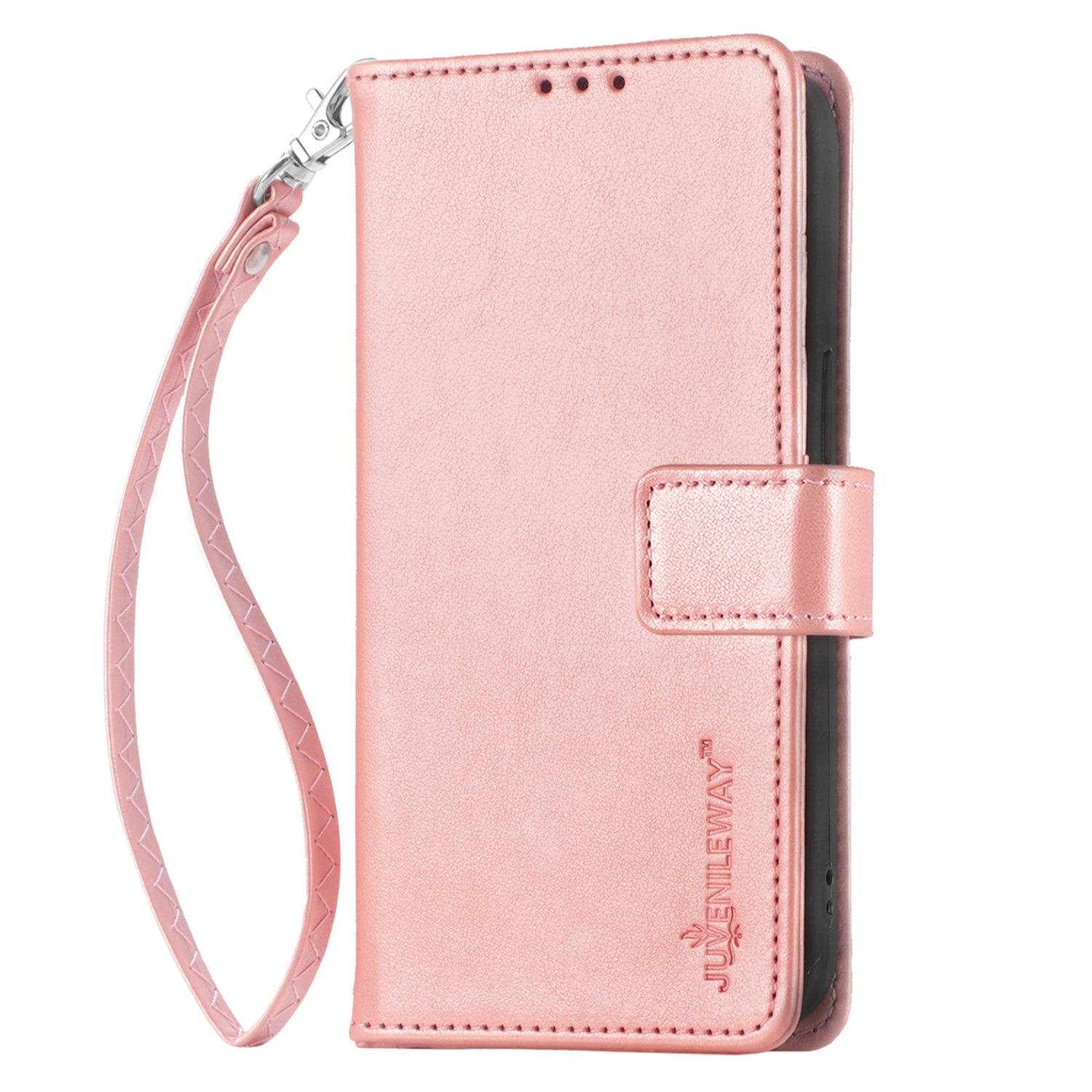 Juvenileway™ Folio Series Style Reassurance Flip Case for Apple iPhone 12 mini – Rose Pink