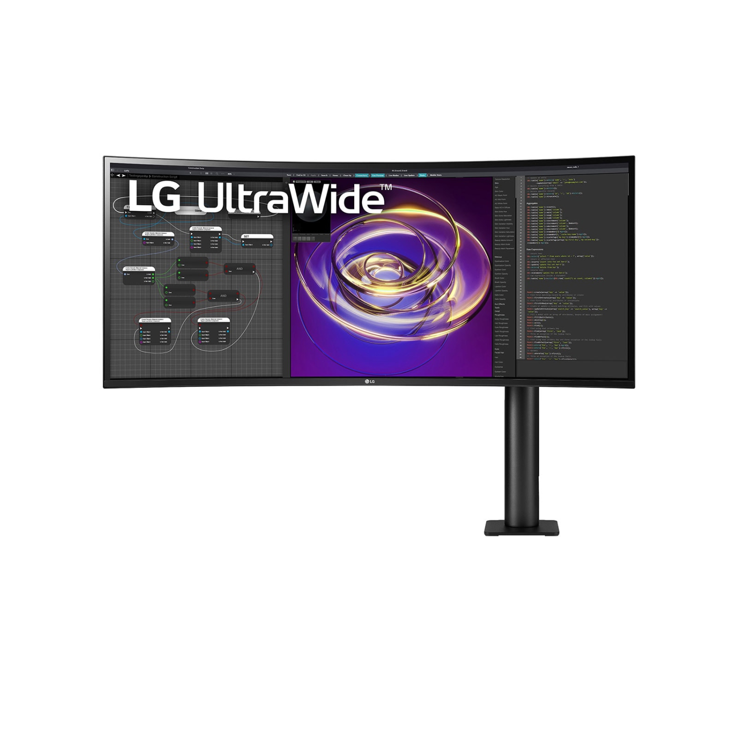 LG 34" UltraWide QHD 60Hz 5ms GTG Curved IPS LCD AMD FreeSync Monitor (34WP88C-B) - Black