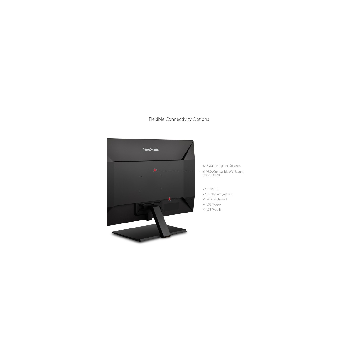 ViewSonic 43" UHD 3ms GTG MVA LCD Monitor - Black