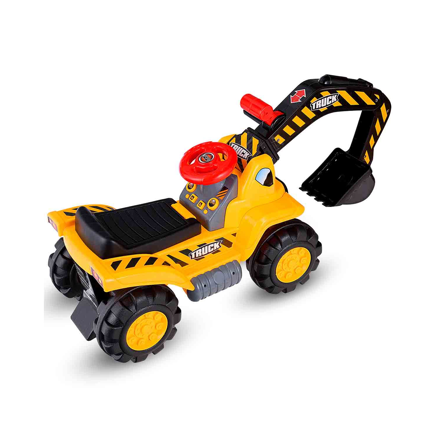 Topbuy Sand Digger Digging Scooper Truck Kids Toddler Ride On Excavator w/ Storage & Helmet