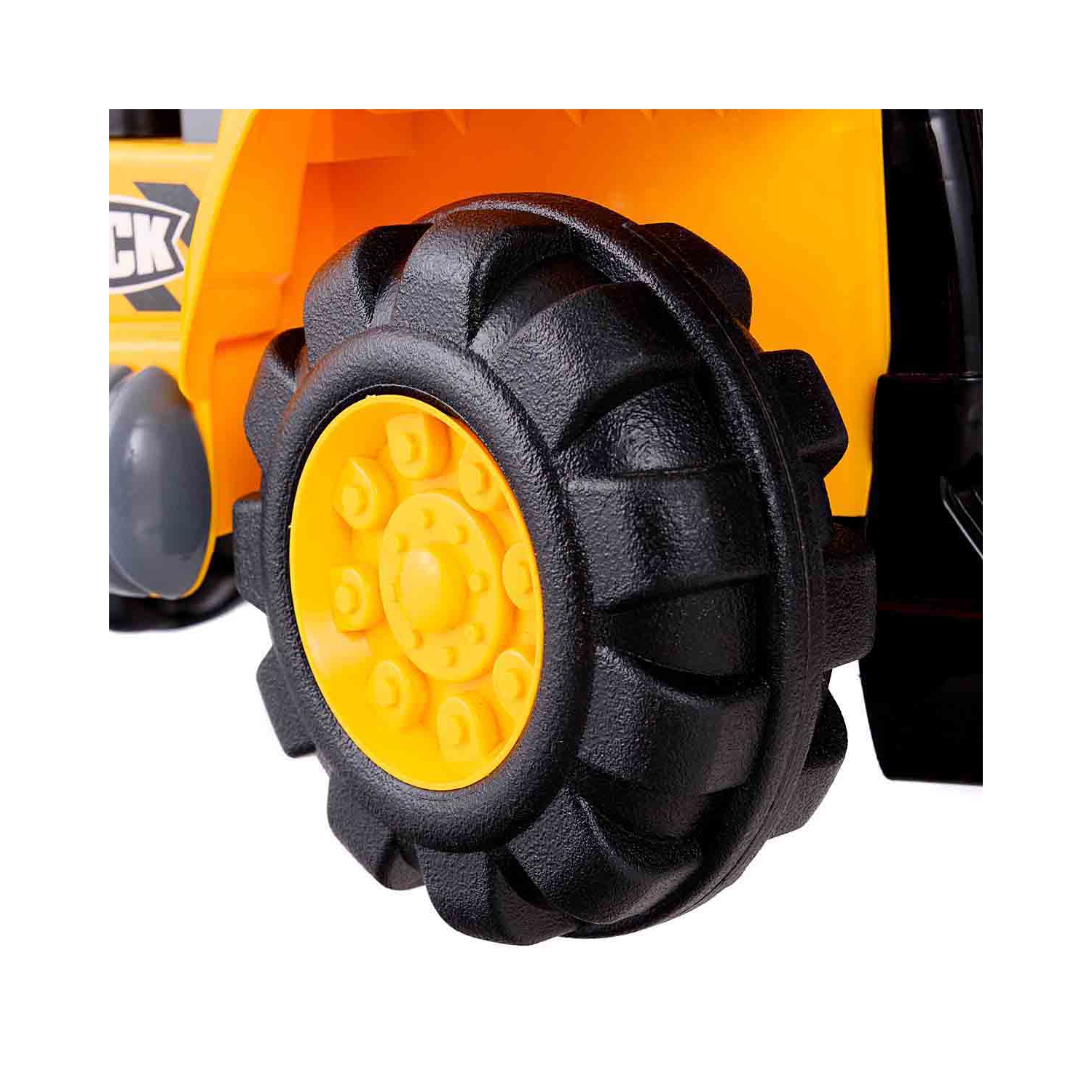 Topbuy Sand Digger Digging Scooper Truck Kids Toddler Ride On Excavator w/ Storage & Helmet