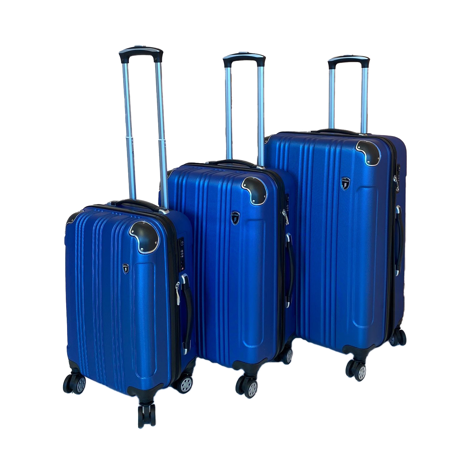 Archibolt Blue 3-Piece Hard Shell Rolling Suitcase Set, Luggage bag, Lightweight Luggage with TSA Lock