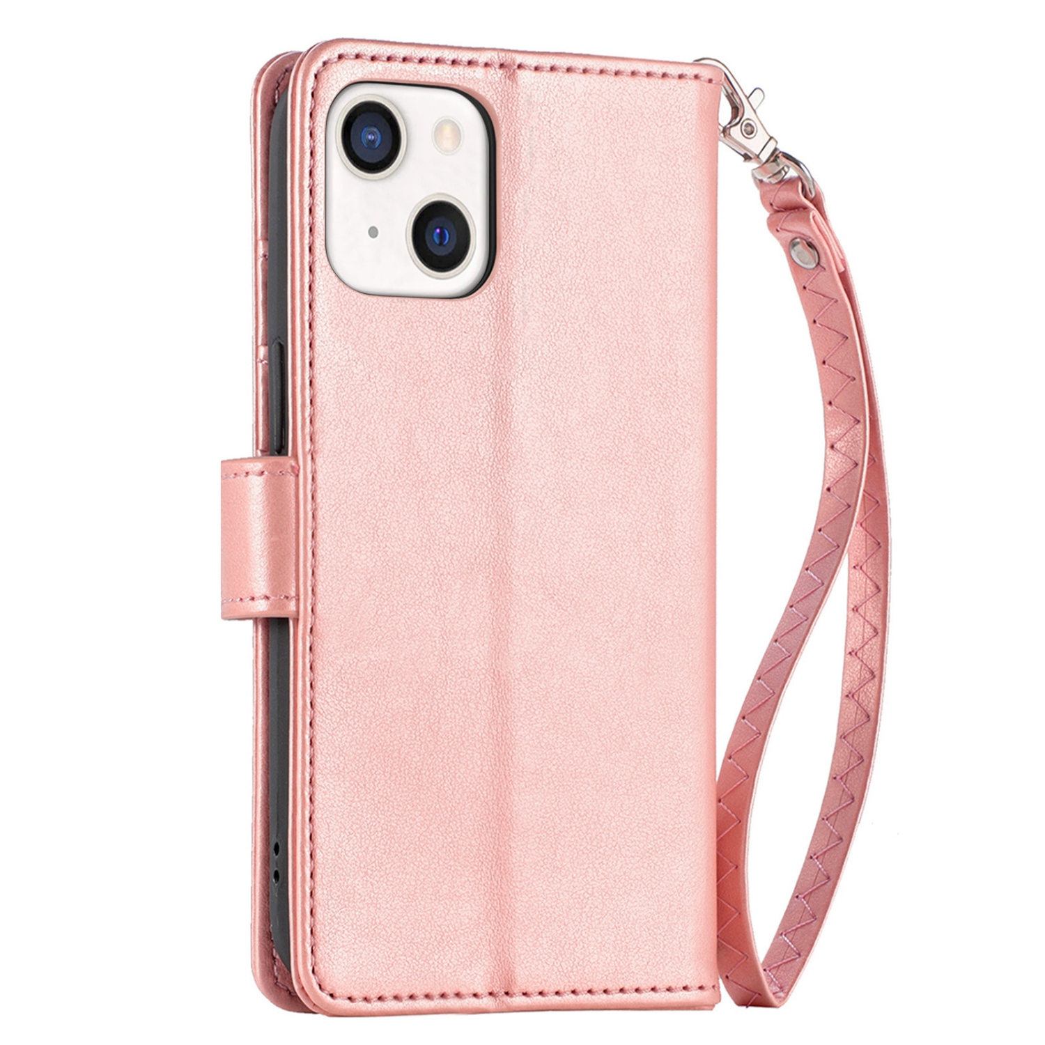 Juvenileway™ Folio Series Style Reassurance Flip Case for Apple iPhone 13 – Rose Pink