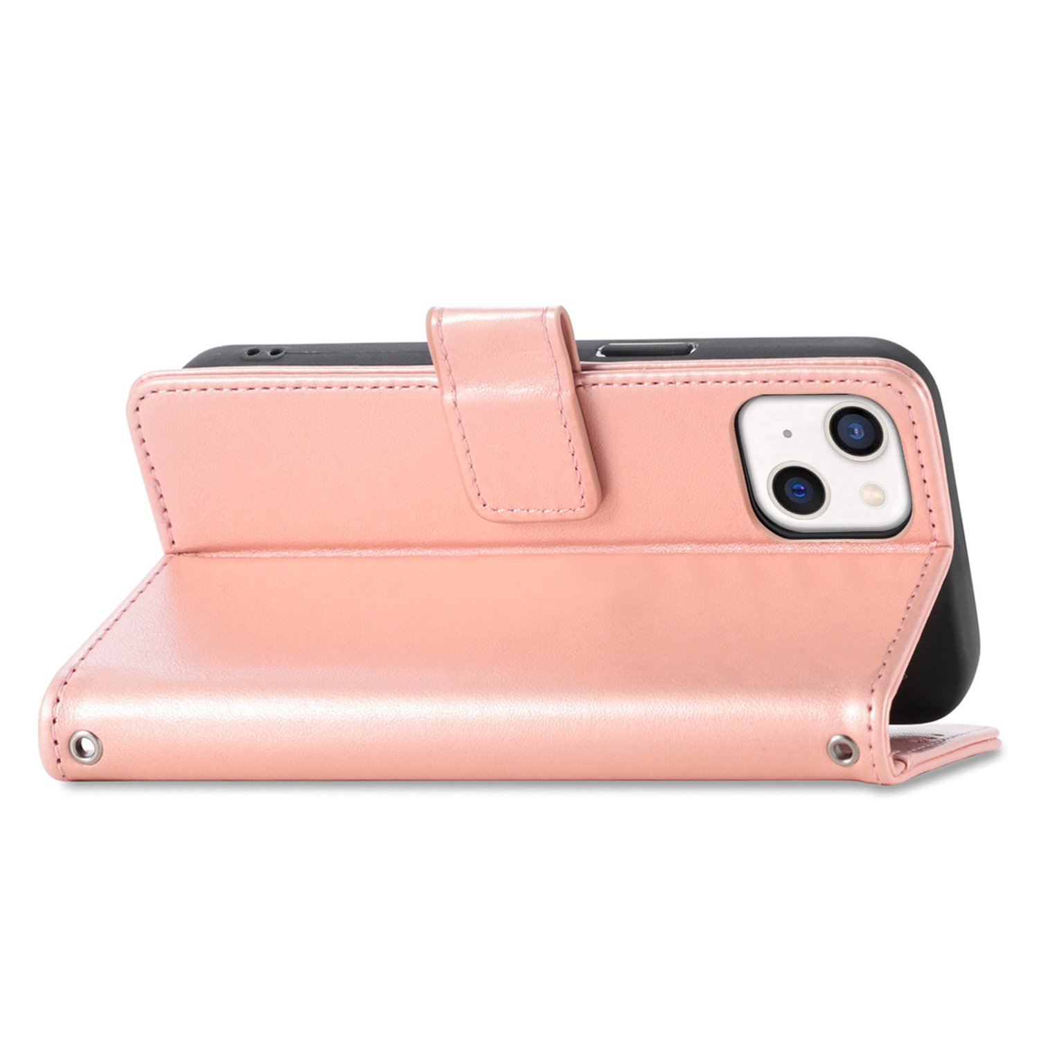 Juvenileway™ Folio Series Style Reassurance Flip Case for Apple iPhone 13 – Rose Pink