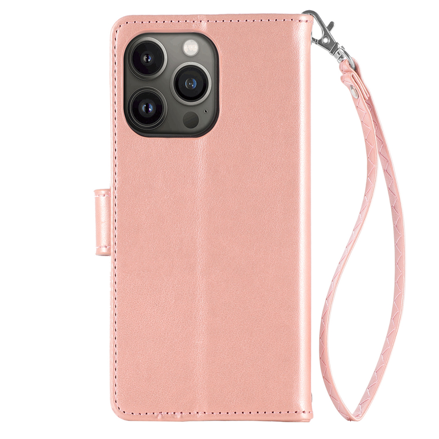 Juvenileway™ Folio Series Style Reassurance Flip Case for Apple iPhone 13 Pro Max – Rose Pink