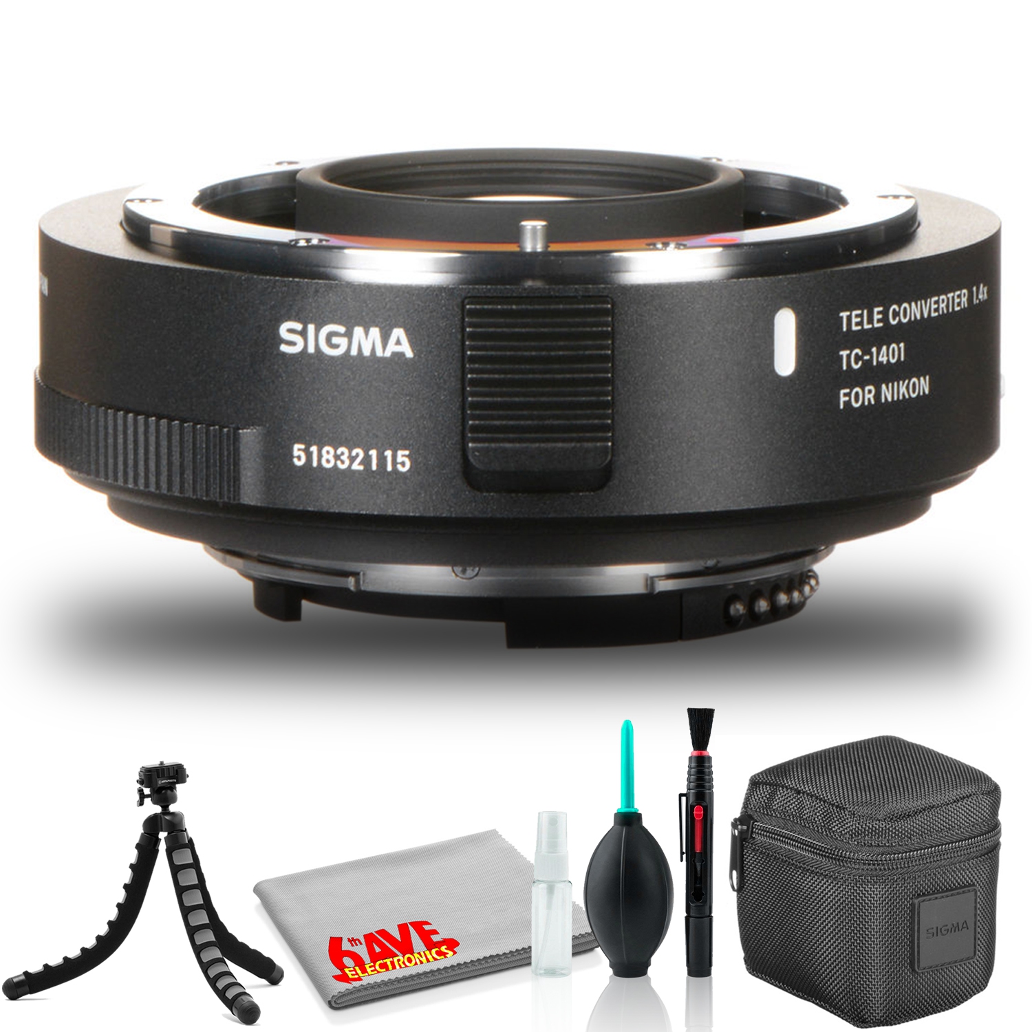 Sigma TC-1401 1.4x Teleconverter for Nikon F With Cleaning Kit and