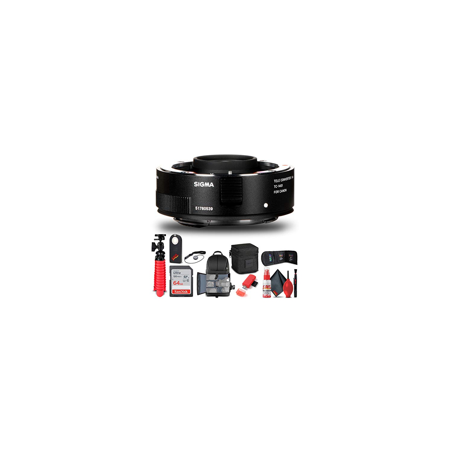 Sigma TC-1401 1.4x Teleconverter for Canon EF Bundle