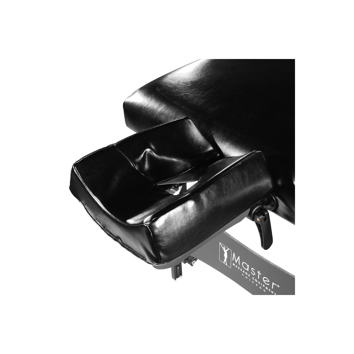 Master Massage 31" Montclair Stationary Massage Table Salon Beauty Bed with Shelf in Black