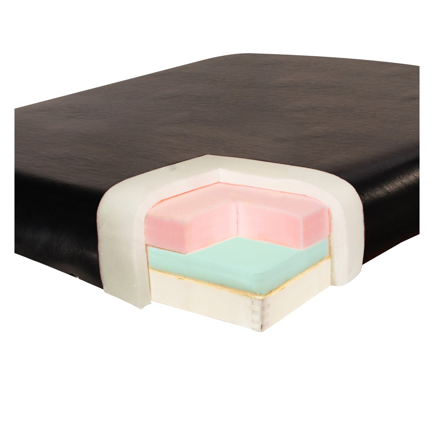 Master Massage 31" Montclair Stationary Massage Table Salon Beauty Bed with Shelf in Black