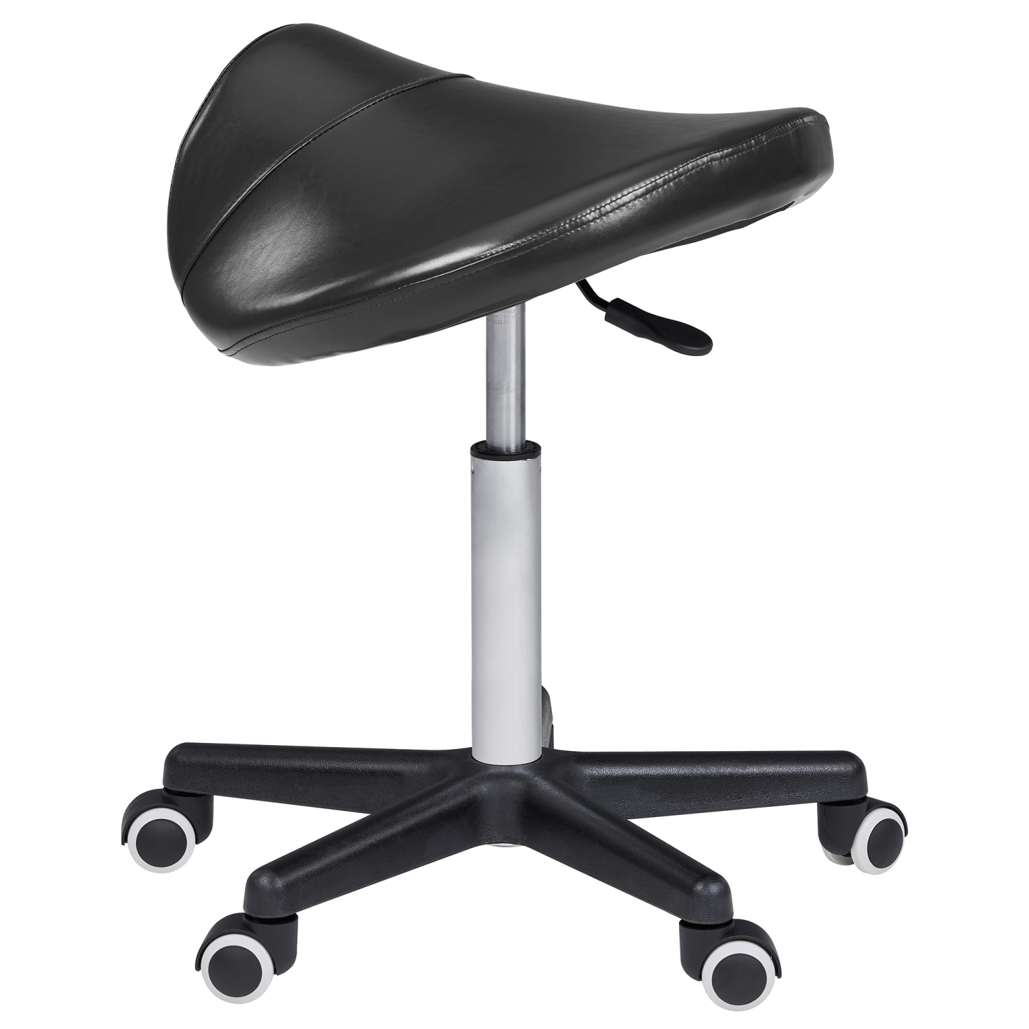 Master Massage Ergonomic Swivel Saddle Rolling Hydraulic Stool for Clinic, spas, Salons, debtists, classrooms, Home, Office - Black